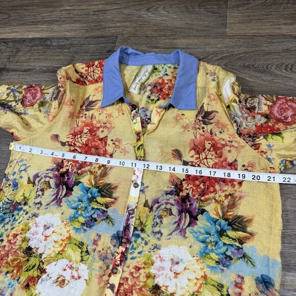 Aratta Silent Journey Floral Embroidered Sequin Blouse M/L Multicolor Boho - Picture 9 of 14